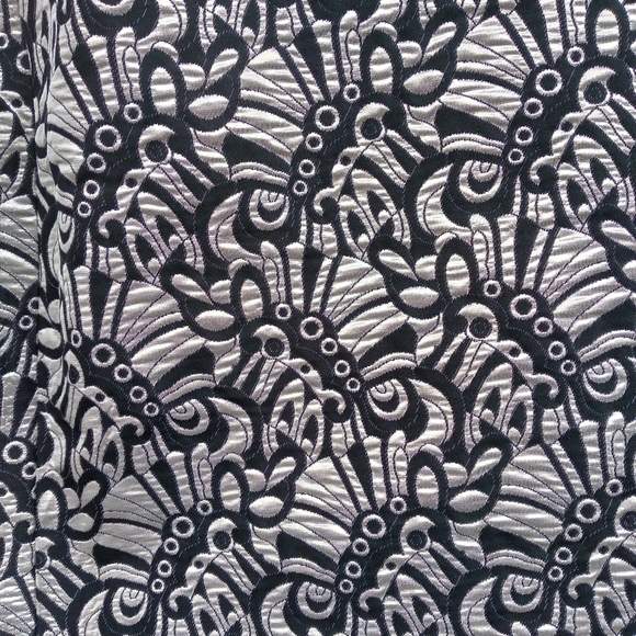 'S MaxMara Sz 4 Silver Black Skirt Palmas - Picture 4 of 8